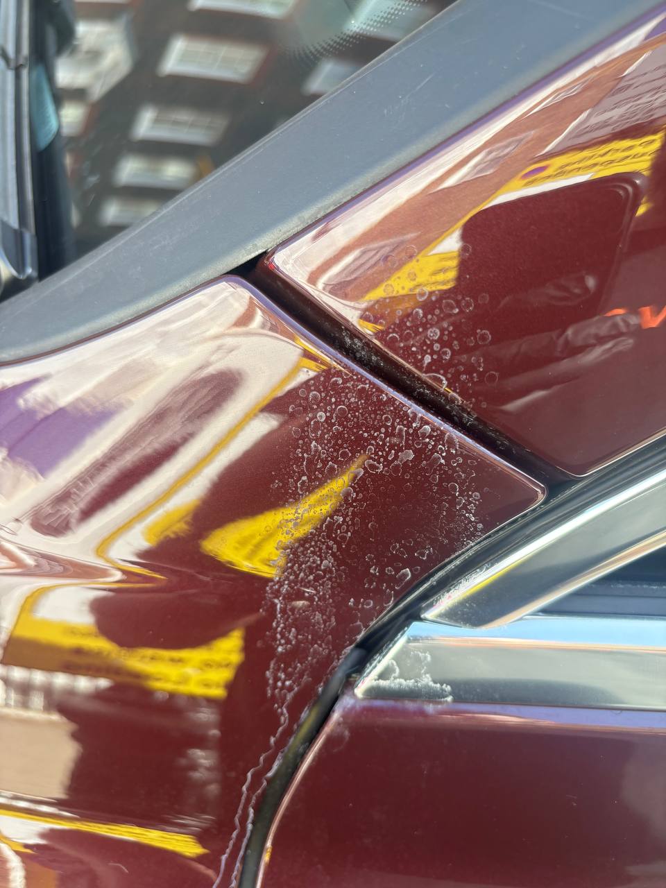 Ceramic coating — water beading test